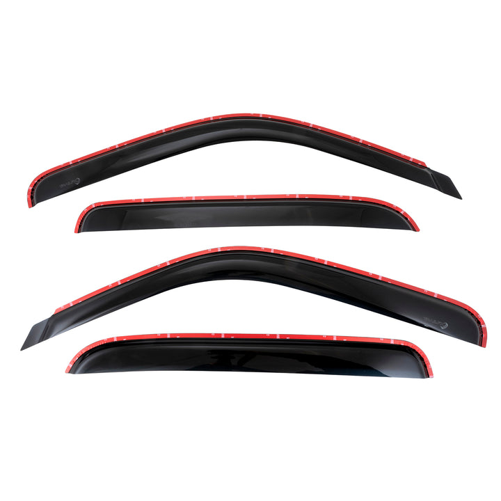 TrailFX Rainguard Smoke Low Profile Window Vents for Specific Vehicles – Set of 4