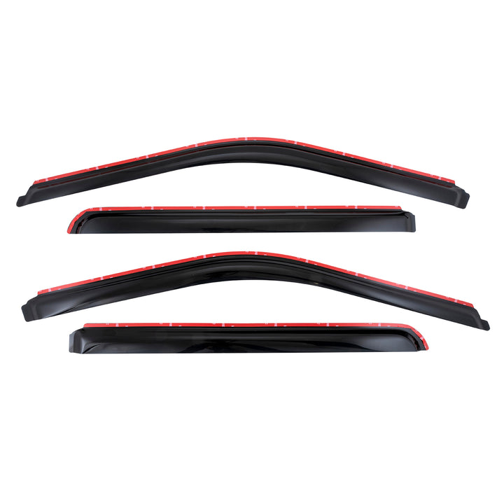 TrailFX Rainguard Smoke Acrylic Low Profile Window Vents for Ford F-Series Super Duty (Set of 4)