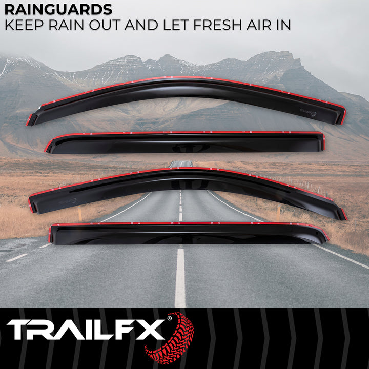 TrailFX Rainguard Smoke In-Channel Window Vents for Silverado and Sierra (Part #4536IC)