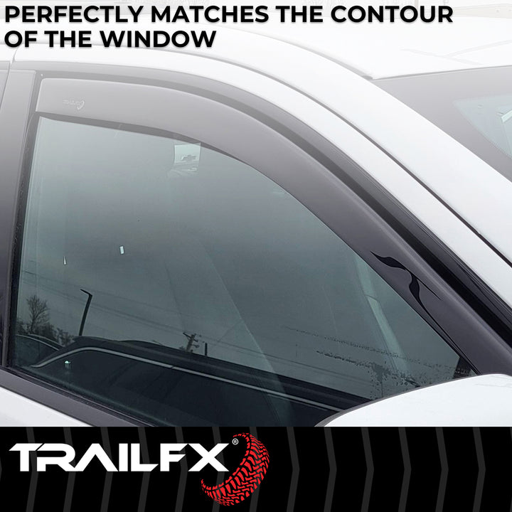 TrailFX Rainguard Smoke In-Channel Window Vents for Silverado and Sierra (Part #4536IC)