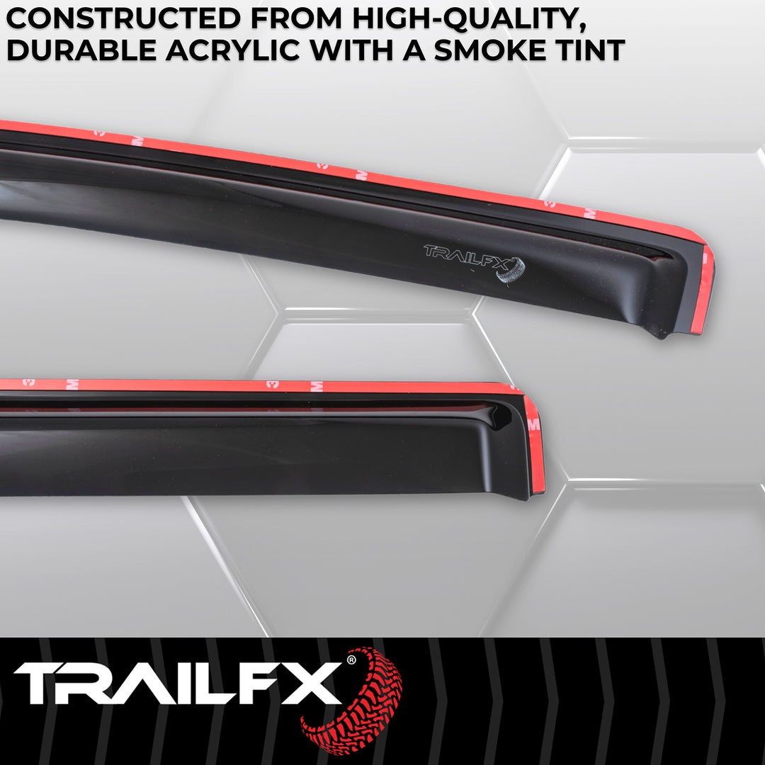 TrailFX Rainguard Smoke In-Channel Window Vents for Silverado and Sierra (Part #4536IC)