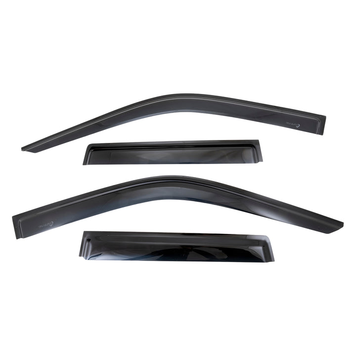 TrailFX Rainguard Window Vents for Toyota Tundra – Smoke Finish, Set of 4