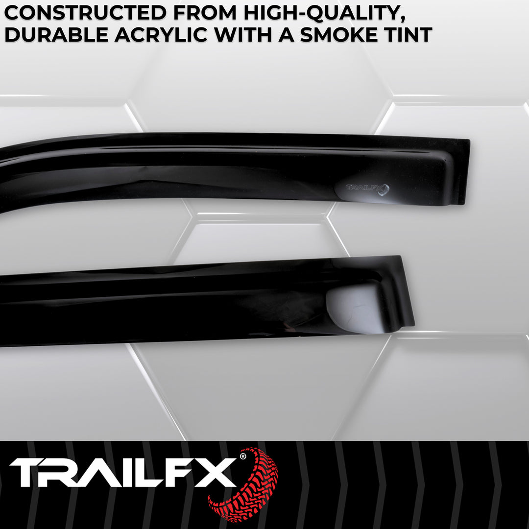 TrailFX Rainguard Window Vents for Toyota Tundra – Smoke Finish, Set of 4