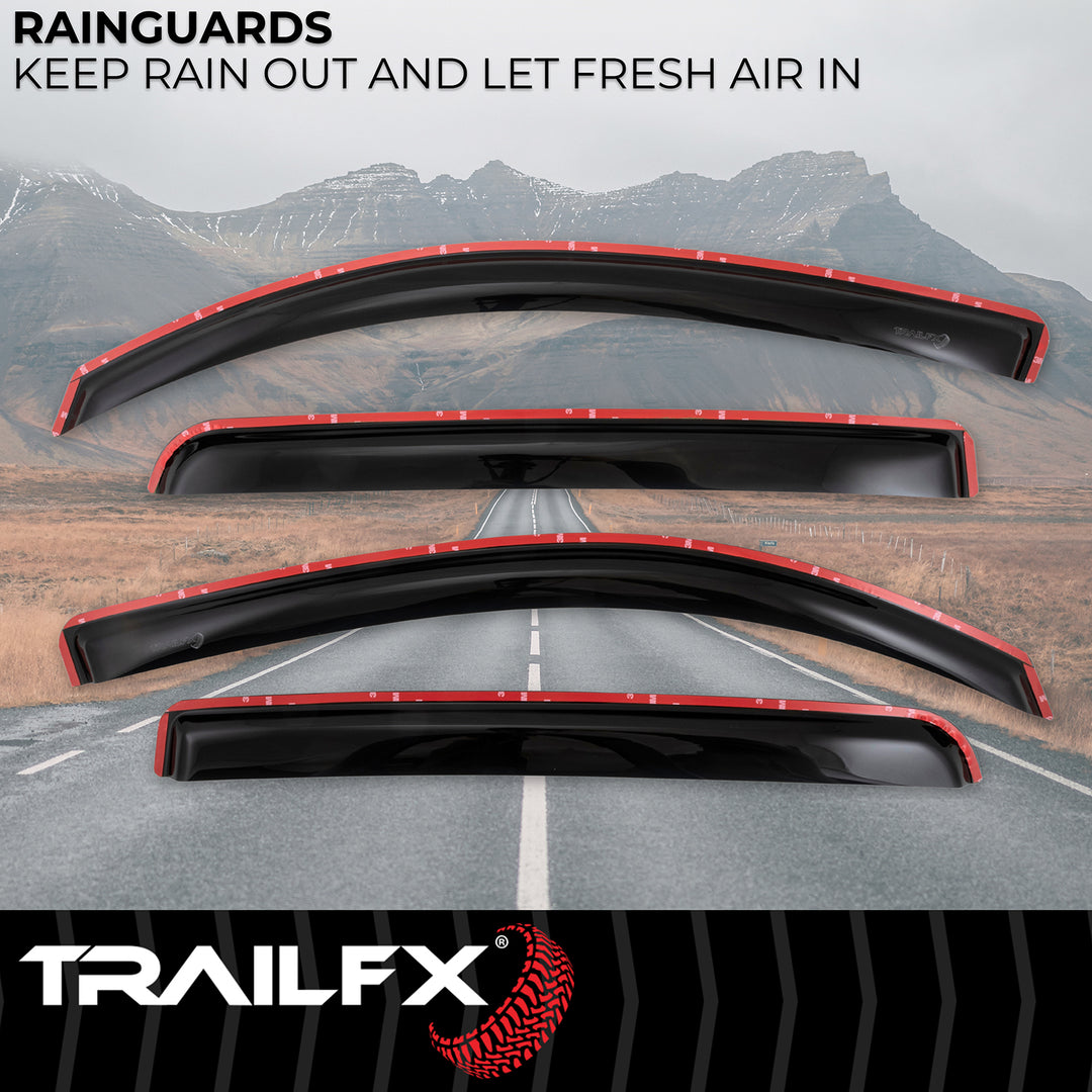 TrailFX DXTX4768IC Rainguard Low Profile Window Vents for Toyota Tacoma