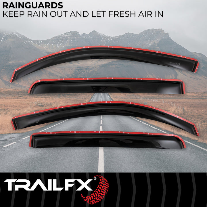 TrailFX DXTX4768IC Rainguard Low Profile Window Vents for Toyota Tacoma