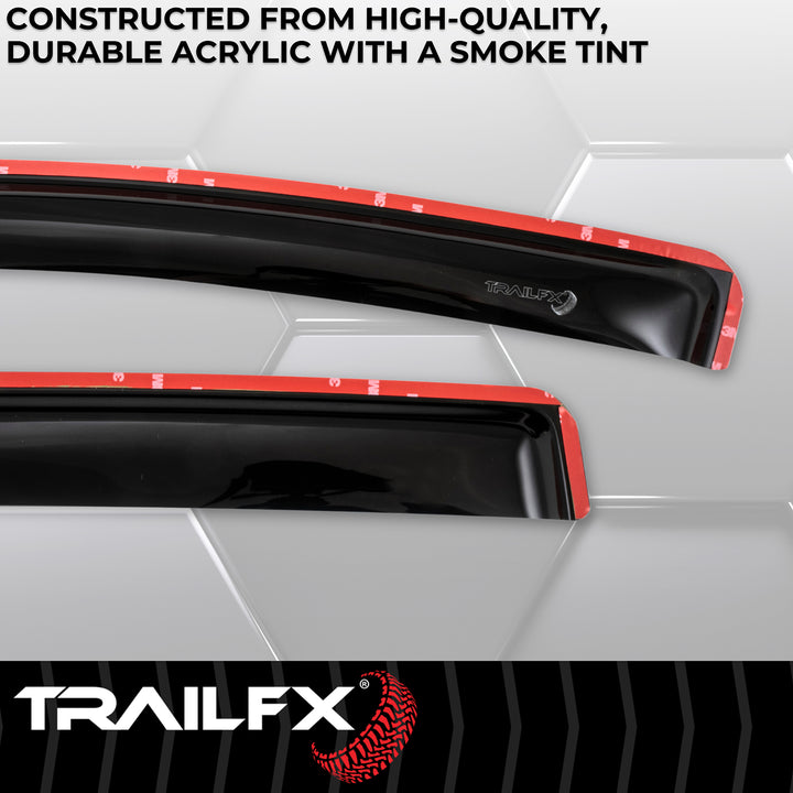 TrailFX DXTX4768IC Rainguard Low Profile Window Vents for Toyota Tacoma