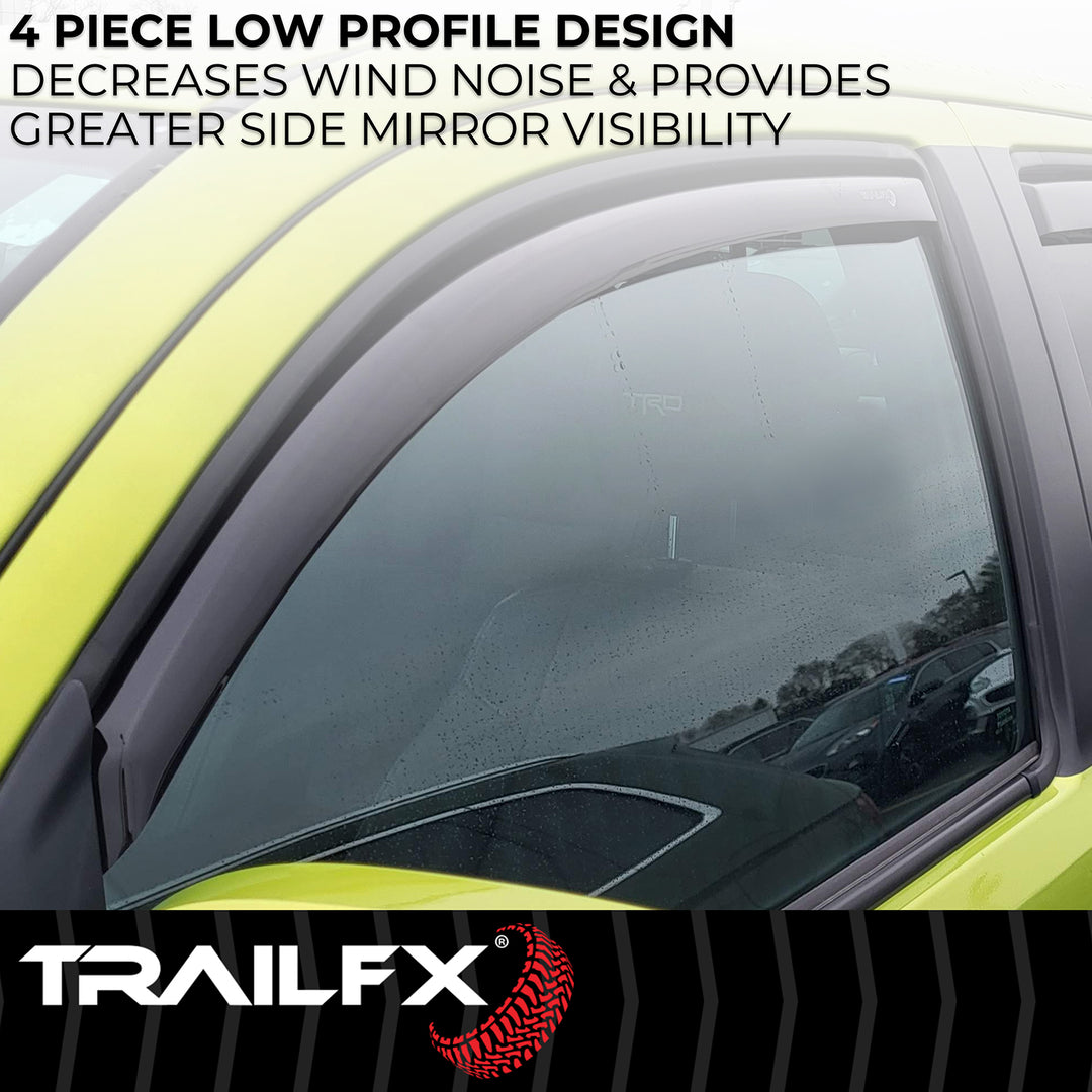 TrailFX DXTX4768IC Rainguard Low Profile Window Vents for Toyota Tacoma