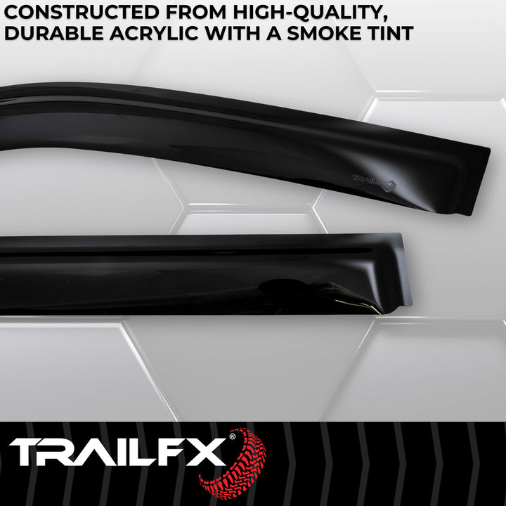 TrailFX Rainguard Smoke Acrylic Window Vents for Toyota Tundra (Set of 4)