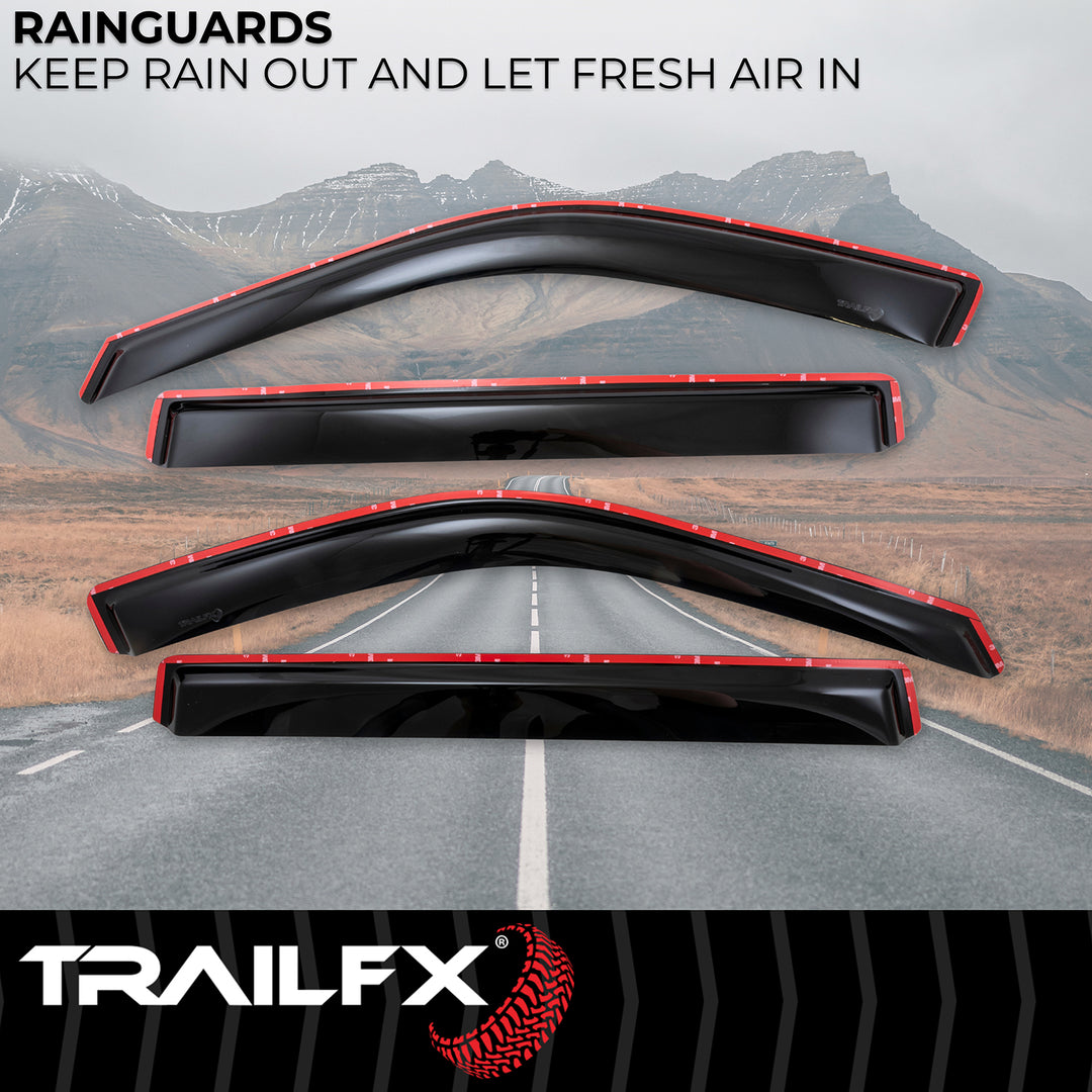 TrailFX Rainguard Smoke In-Channel Window Vents for Toyota Tundra (Sets of 4) Part # 4888IC