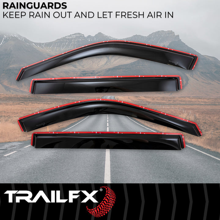 TrailFX Rainguard Smoke In-Channel Window Vents for Toyota Tundra (Sets of 4) Part # 4888IC