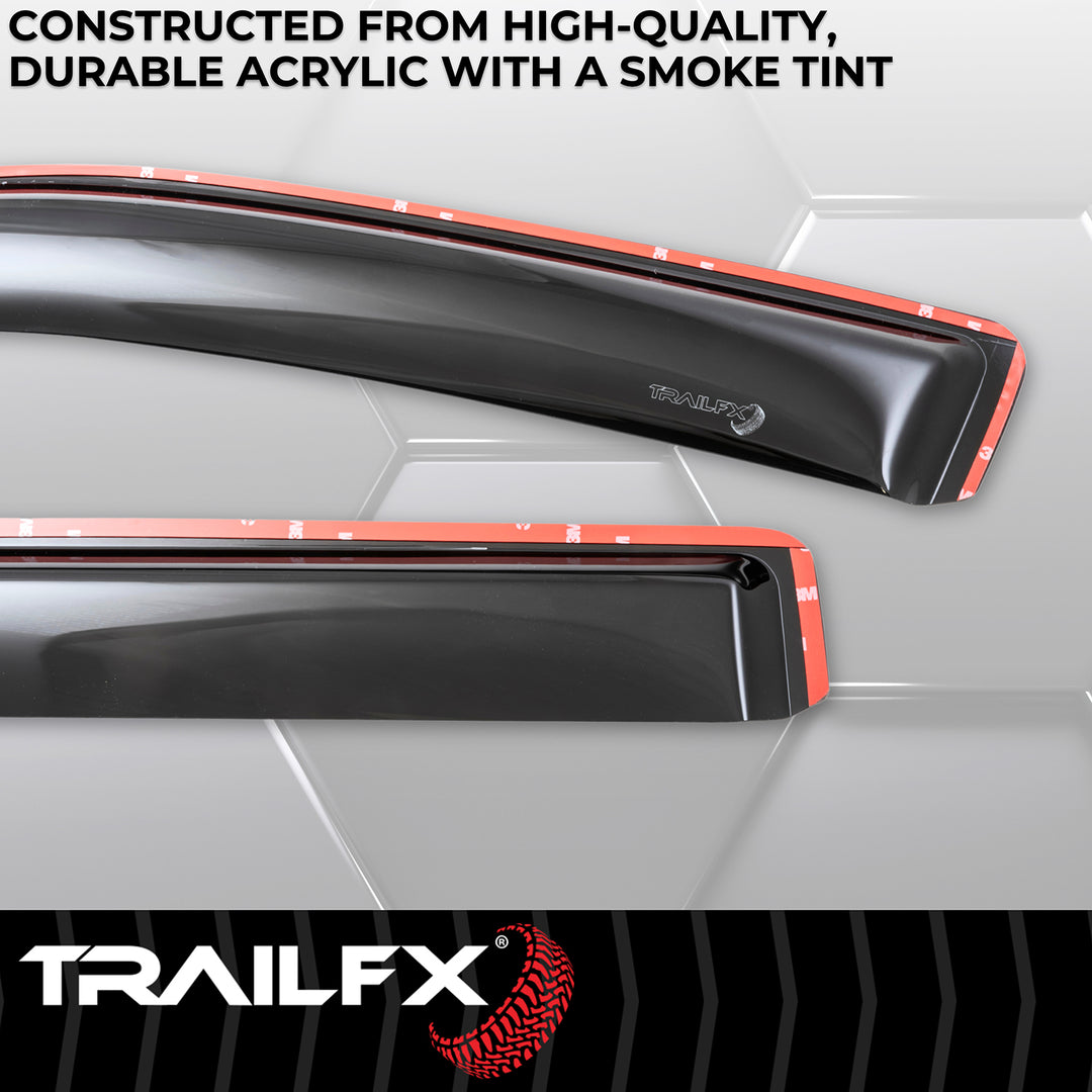 TrailFX Rainguard Smoke In-Channel Window Vents for Toyota Tundra (Sets of 4) Part # 4888IC