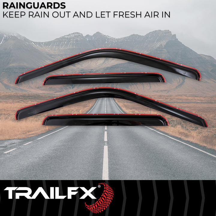 TrailFX DXTX4953IC Rainguard Smoke Window Vents for Ford Super Duty (2012-2014)