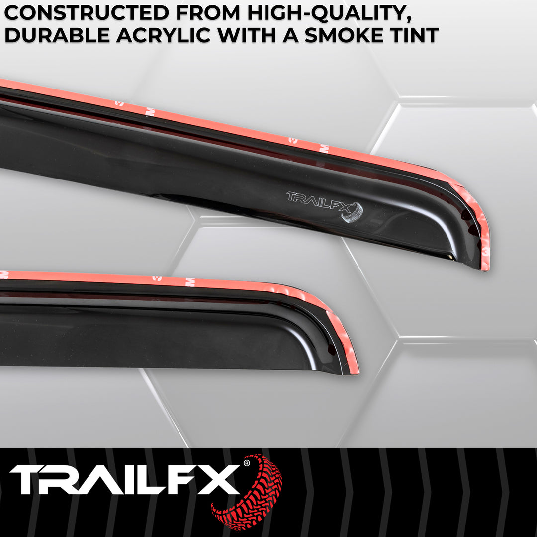 TrailFX DXTX4953IC Rainguard Smoke Window Vents for Ford Super Duty (2012-2014)