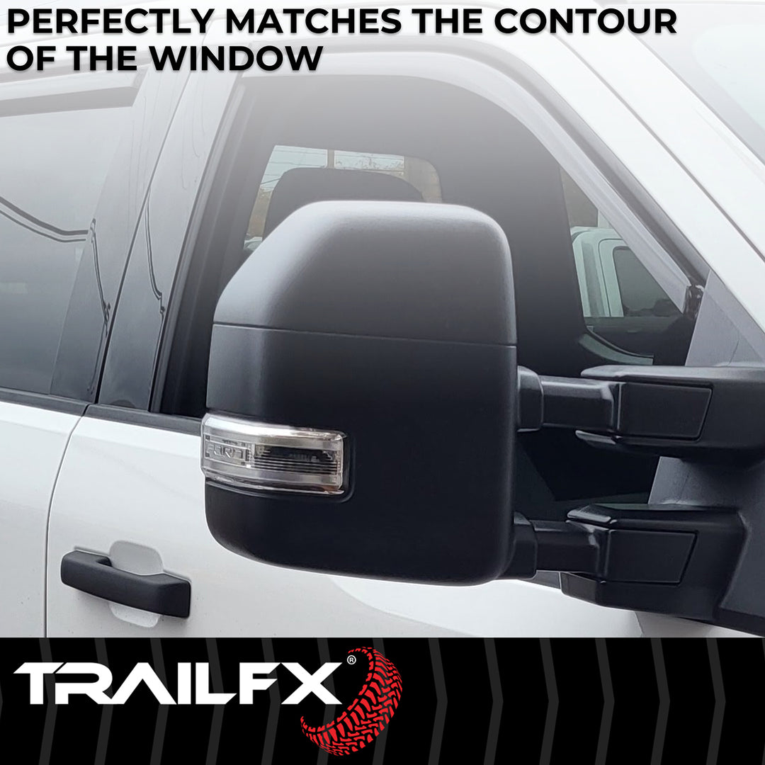 TrailFX DXTX4975IC Rainguard Smoke Low Profile Window Vents for Ford F-150