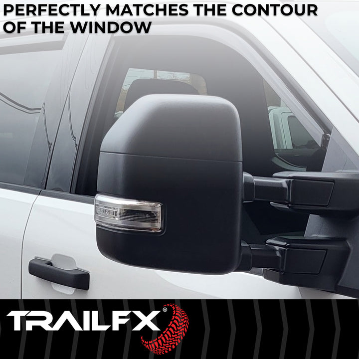 TrailFX DXTX4975IC Rainguard Smoke Low Profile Window Vents for Ford F-150