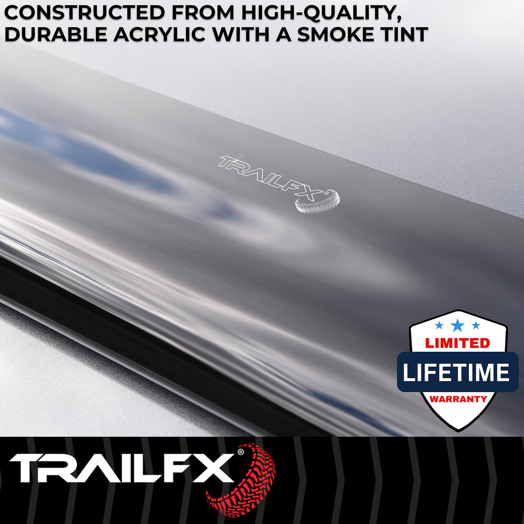 TrailFX Bugshield Wrap-Around Smoke Acrylic for Chevrolet Silverado 1500 (Part #8702H)