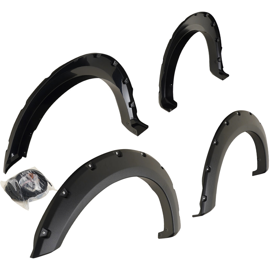 TrailFX PFFF3006T Fender Flare Tire Coverage Set – 2 Inch Tire Coverage, Textured Black ABS Plastic for Ford F-150 (2018-2020)
