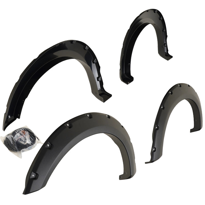 TrailFX PFFF3006T Fender Flare Tire Coverage Set – 2 Inch Tire Coverage, Textured Black ABS Plastic for Ford F-150 (2018-2020)