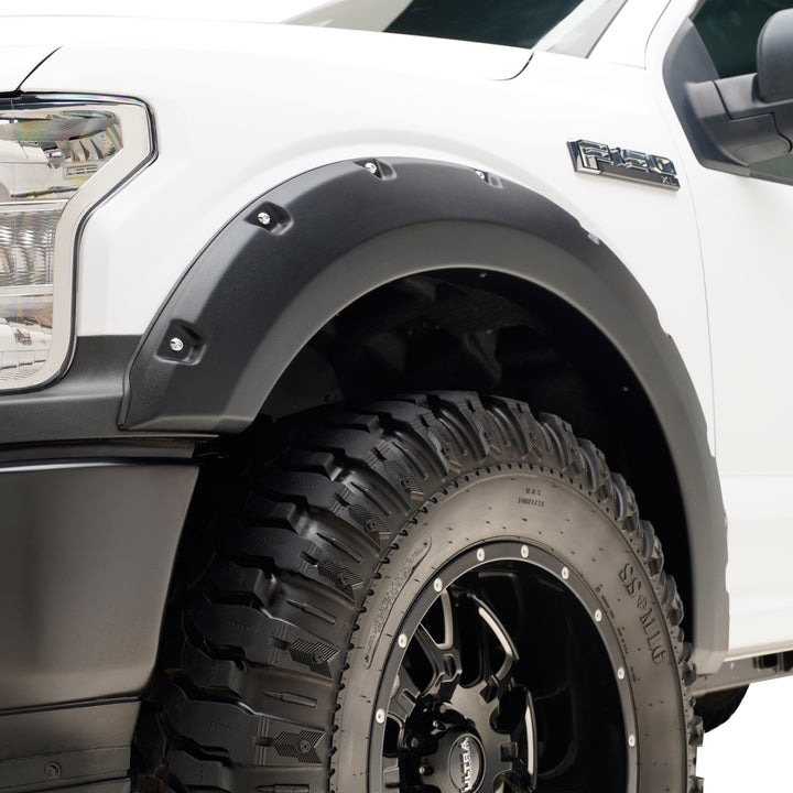 TrailFX PFFF3006T Fender Flare Tire Coverage Set – 2 Inch Tire Coverage, Textured Black ABS Plastic for Ford F-150 (2018-2020)