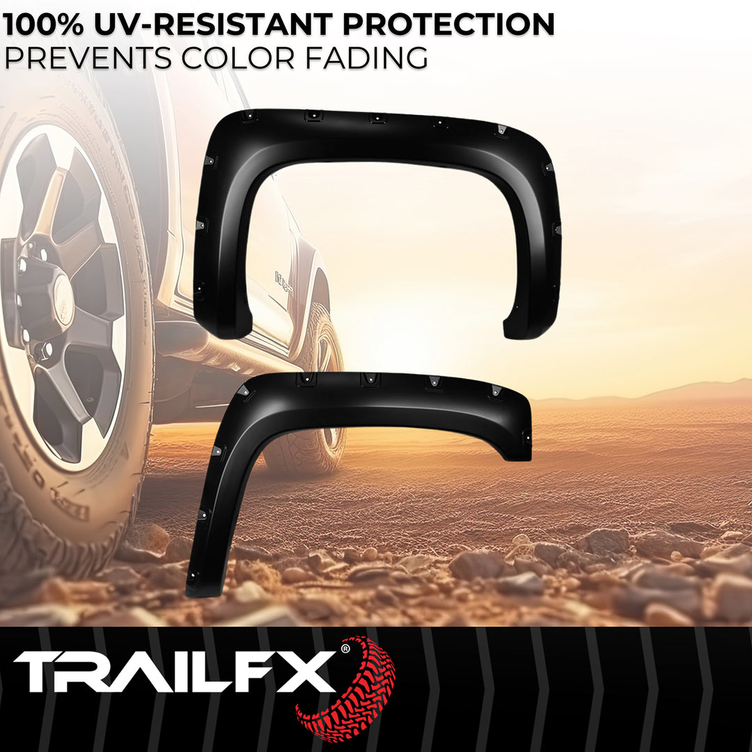 TrailFX TFC3001S Pocket Style Fender Flares for Chevrolet Silverado 1500, 2500 HD, 3500 HD (2012-2014)
