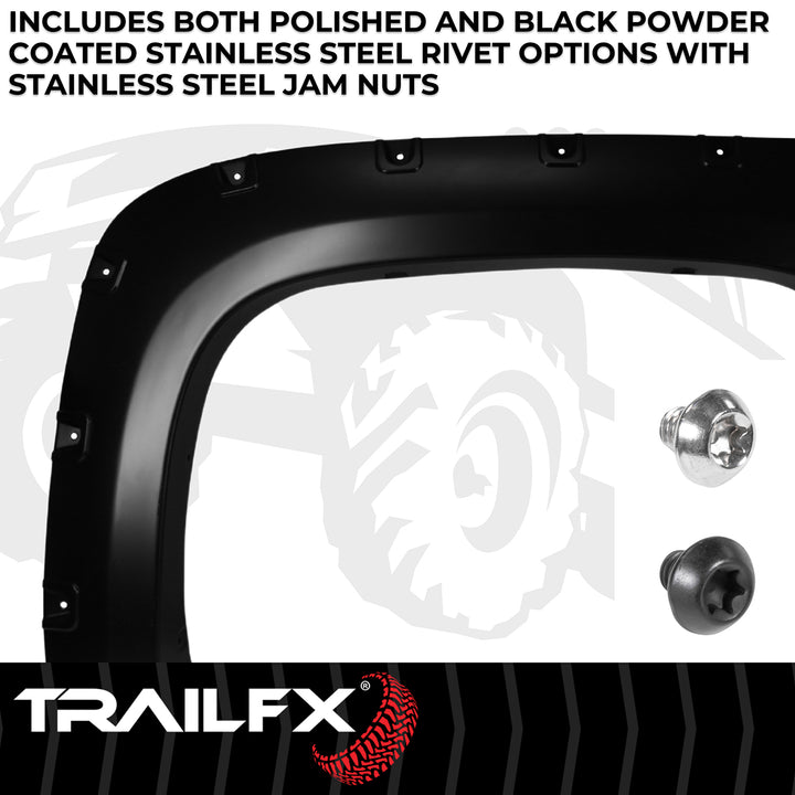 TrailFX TFC3001S Pocket Style Fender Flares for Chevrolet Silverado 1500, 2500 HD, 3500 HD (2012-2014)