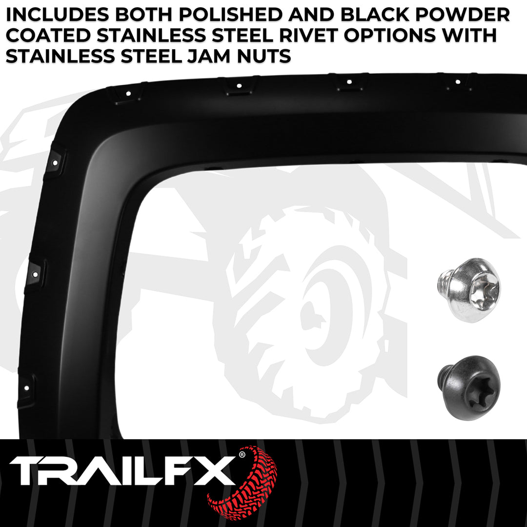 TrailFX TFC3002S Pocket Style Fender Flares for Chevy Silverado 1500, 2500 HD, 3500 HD