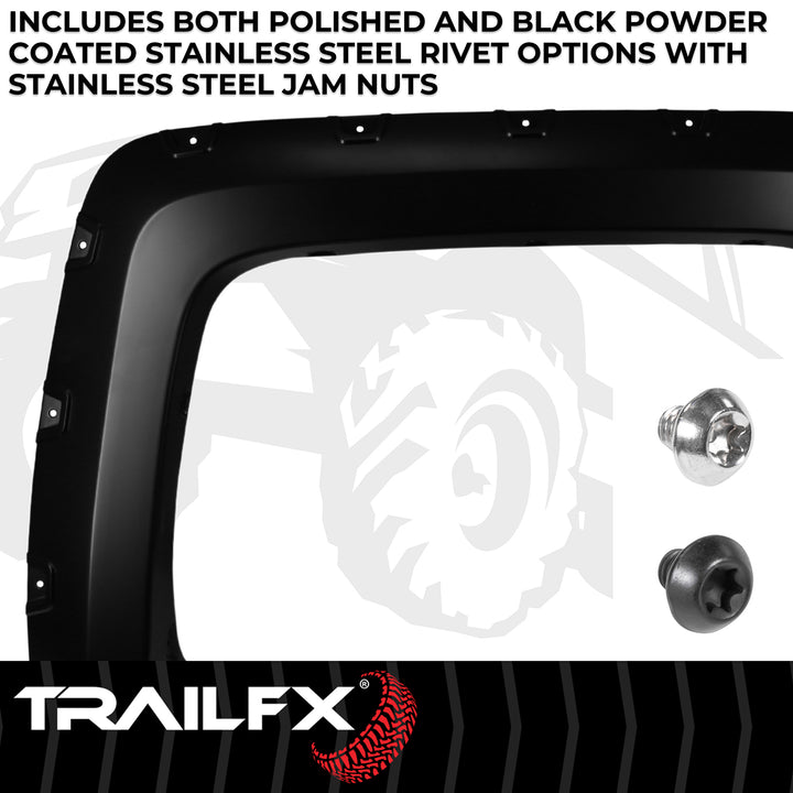 TrailFX TFC3002S Pocket Style Fender Flares for Chevy Silverado 1500, 2500 HD, 3500 HD