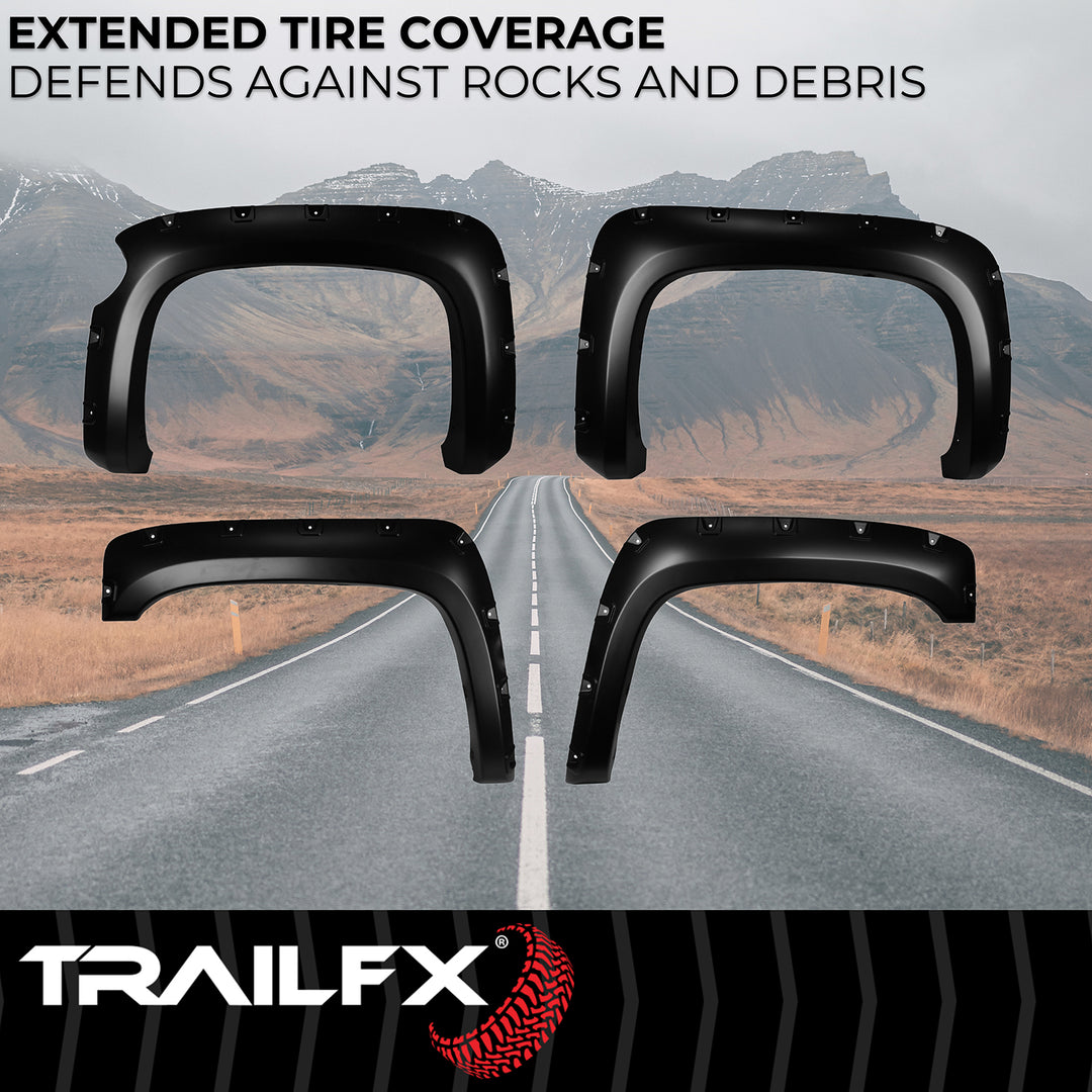 TrailFX TFC3003S Pocket Style Fender Flares for Chevrolet Silverado 1500