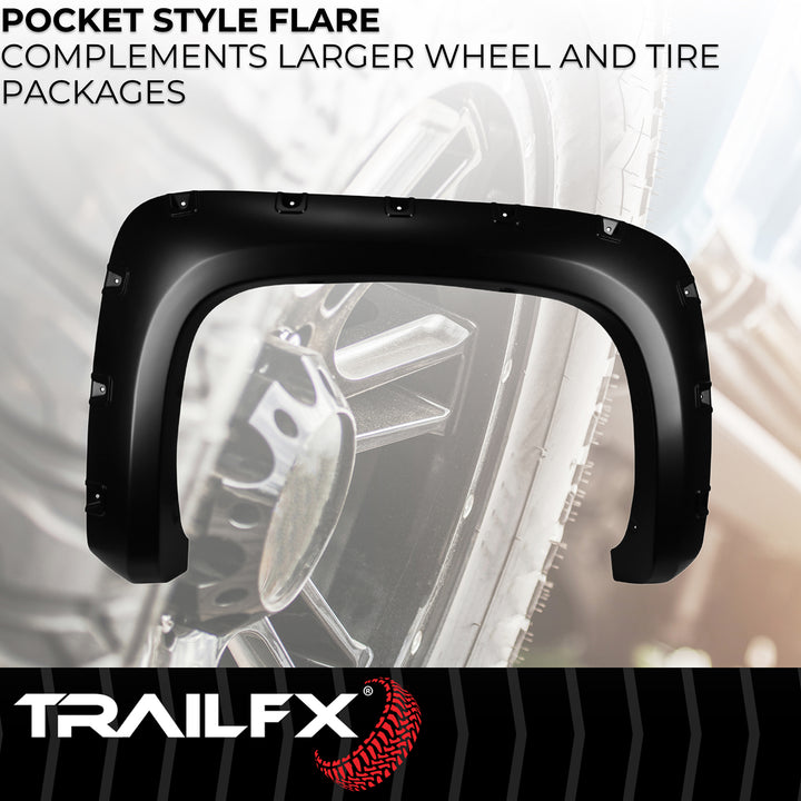 TrailFX TFC3003S Pocket Style Fender Flares for Chevrolet Silverado 1500
