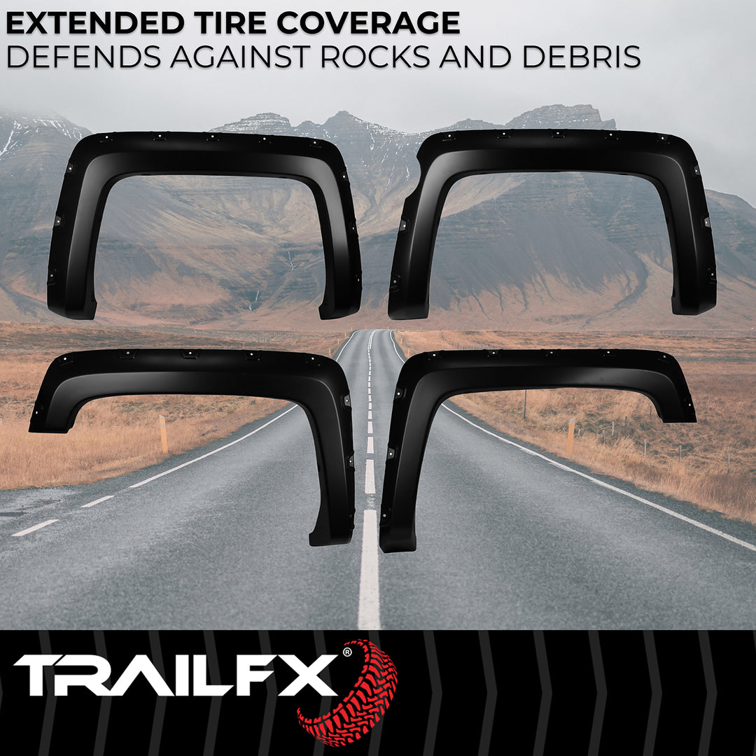 TrailFX TFC3004S Pocket Style Fender Flares for Chevrolet Silverado 1500