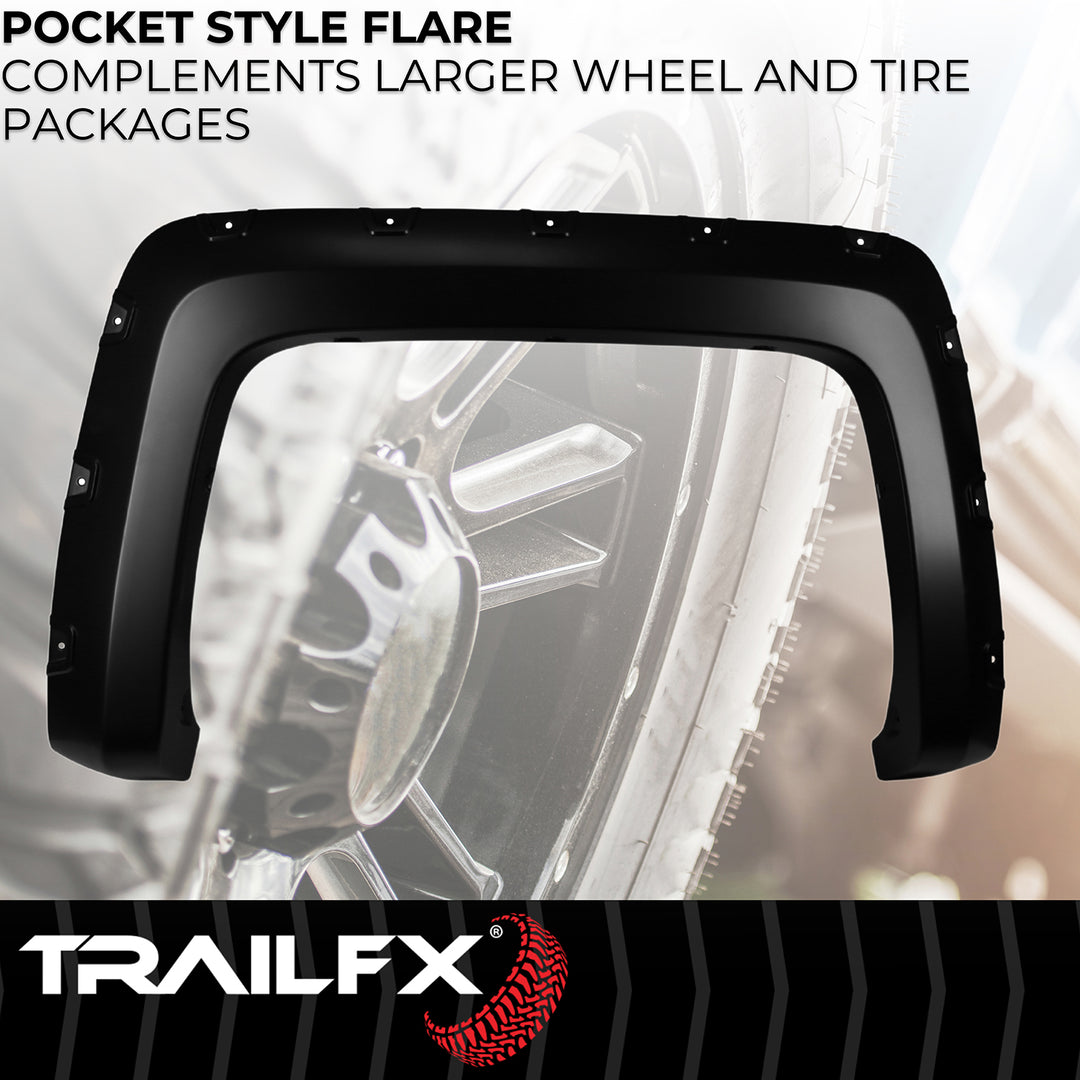 TrailFX TFC3004S Pocket Style Fender Flares for Chevrolet Silverado 1500