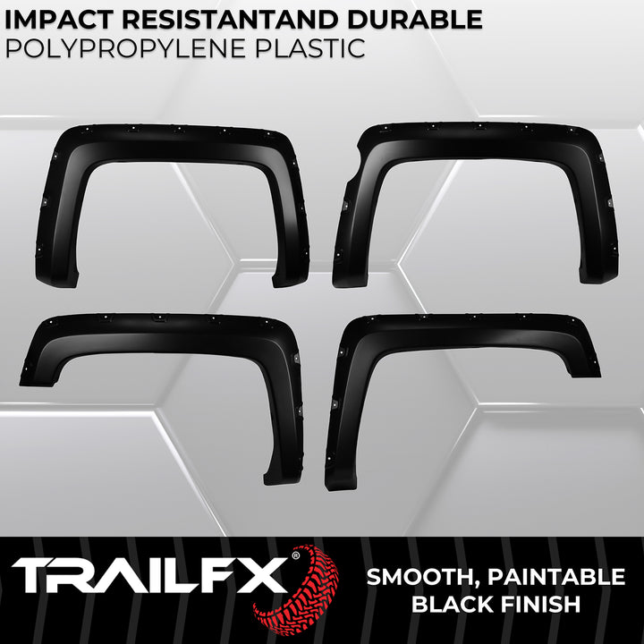 TrailFX TFC3004S Pocket Style Fender Flares for Chevrolet Silverado 1500