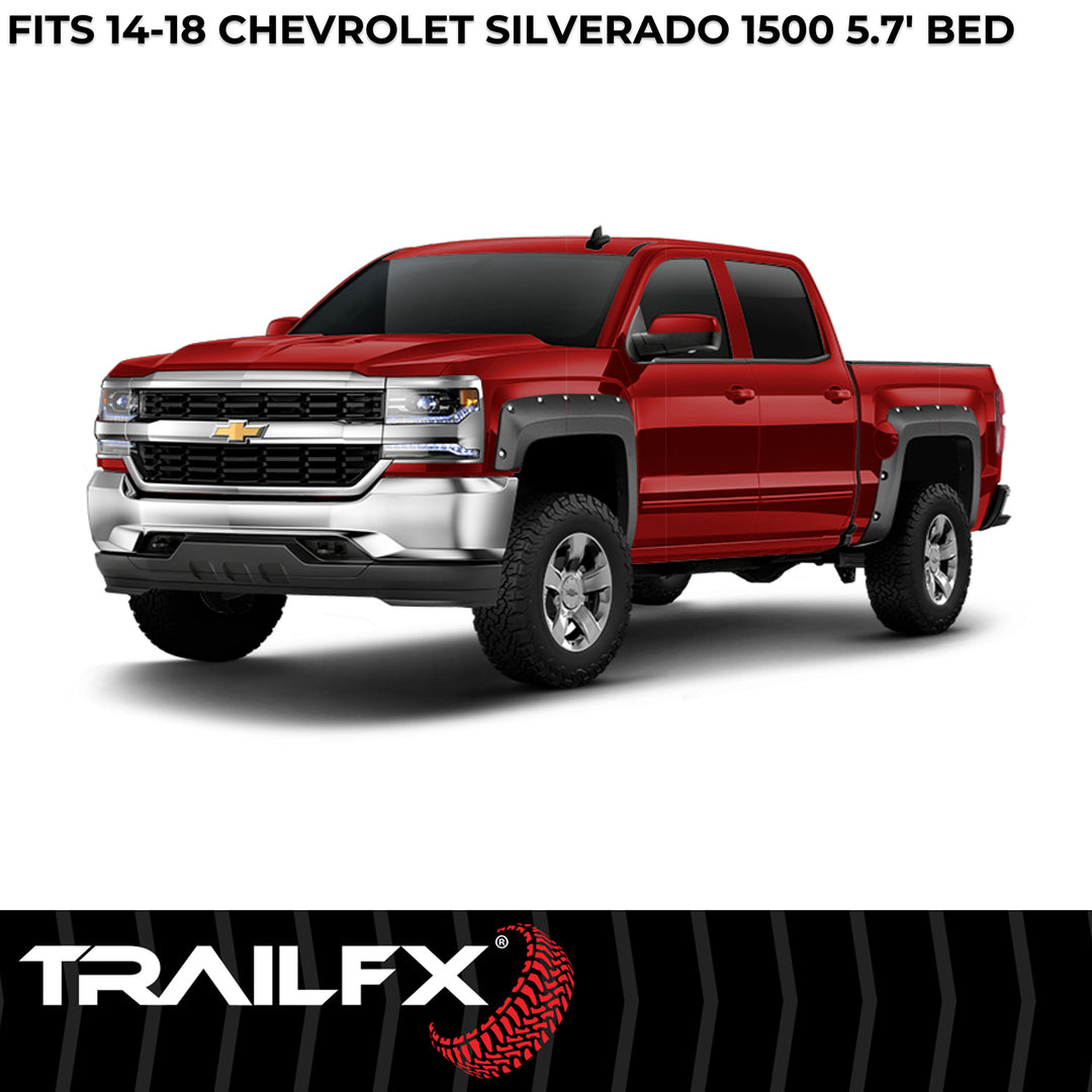 TrailFX TFC3004S Pocket Style Fender Flares for Chevrolet Silverado 1500