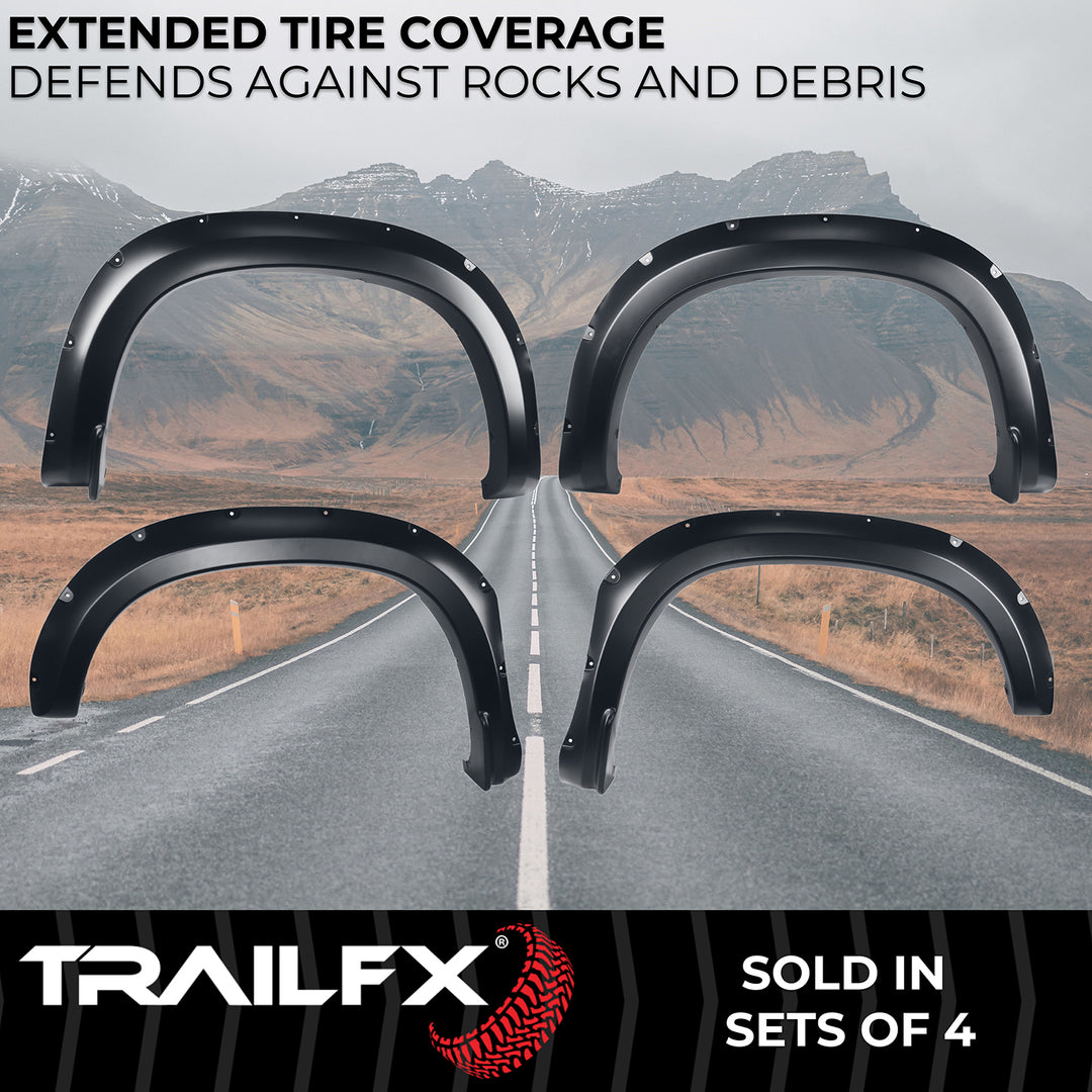 TrailFX TFC3005S Pocket Style Fender Flares for Chevrolet Silverado 1500