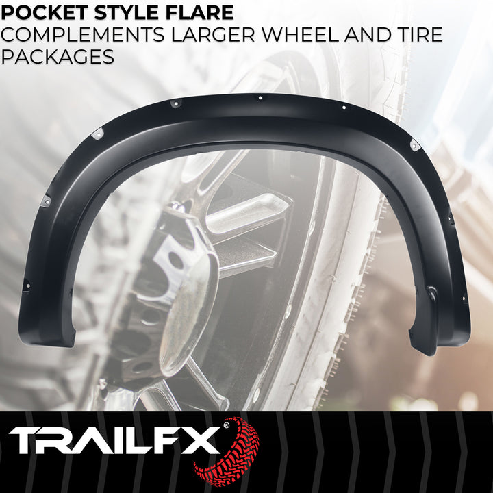 TrailFX TFC3005S Pocket Style Fender Flares for Chevrolet Silverado 1500