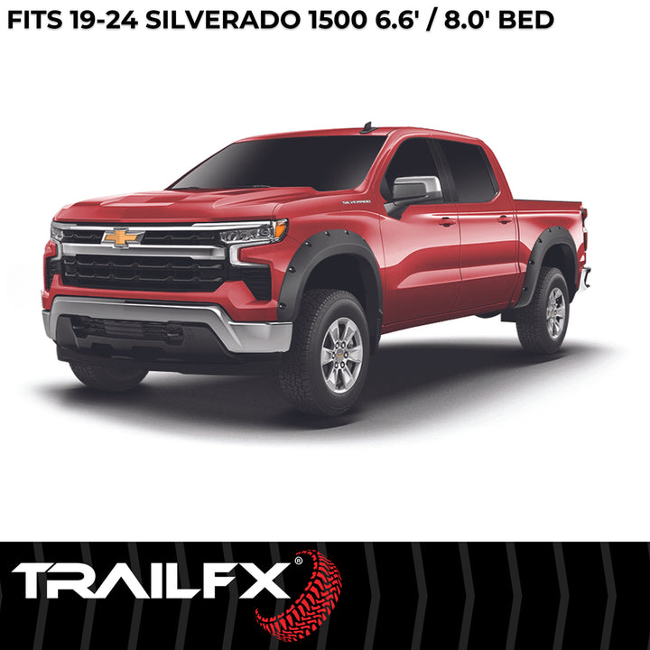 TrailFX TFC3005S Pocket Style Fender Flares for Chevrolet Silverado 1500