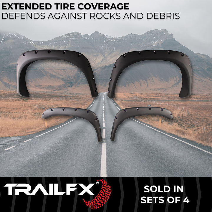 TrailFX TFD3001S Pocket Style Fender Flares for Dodge Ram 1500, 2500, 3500 (2004-2007)