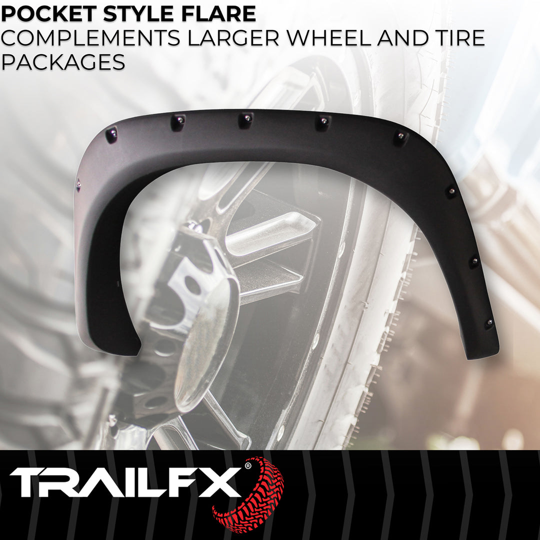 TrailFX TFD3001S Pocket Style Fender Flares for Dodge Ram 1500, 2500, 3500 (2004-2007)