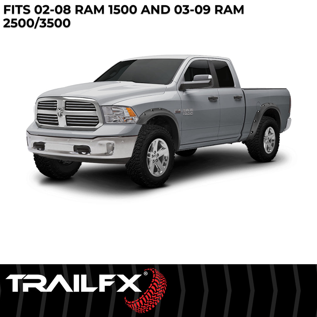 TrailFX TFD3001S Pocket Style Fender Flares for Dodge Ram 1500, 2500, 3500 (2004-2007)