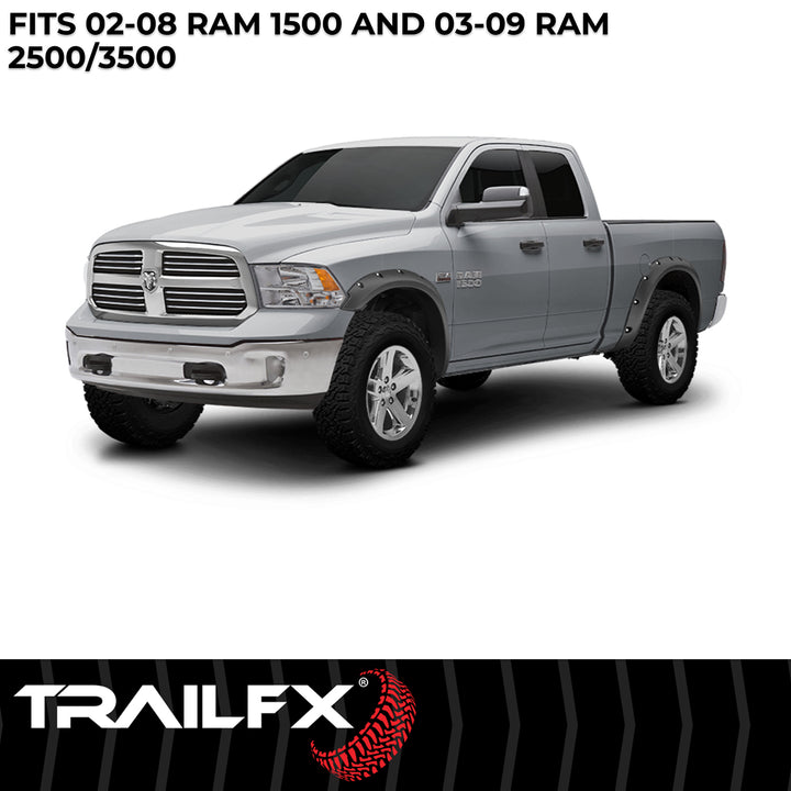 TrailFX TFD3001S Pocket Style Fender Flares for Dodge Ram 1500, 2500, 3500 (2004-2007)