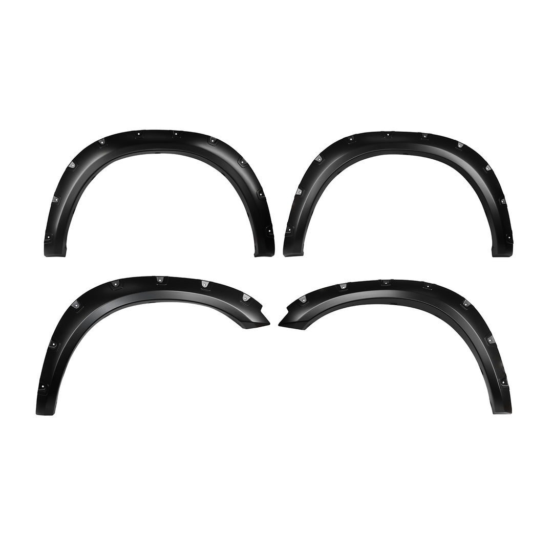 TrailFX TFD3002S Pocket Style Fender Flares for Ram 1500 (2012-2021) - Black, Impact-Resistant Polypropylene