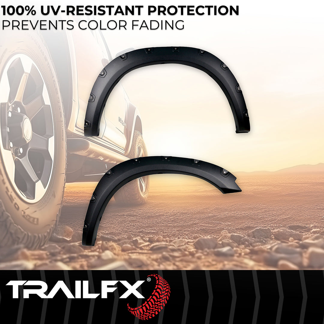 TrailFX TFD3002T Pocket Style Fender Flares for Ram 1500 (2012-2021) – Black Textured Polypropylene Set of 4