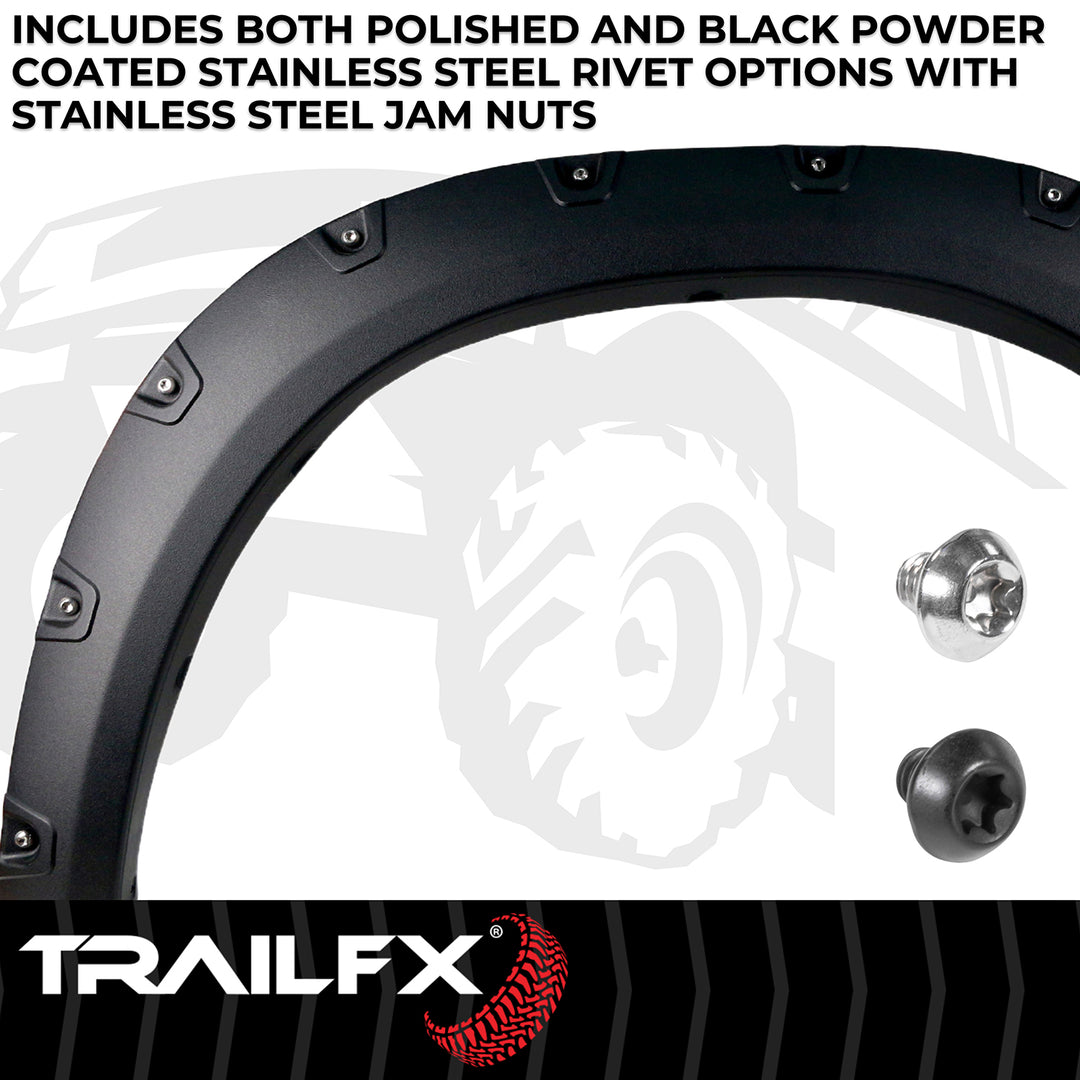 TrailFX TFD3002T Pocket Style Fender Flares for Ram 1500 (2012-2021) – Black Textured Polypropylene Set of 4