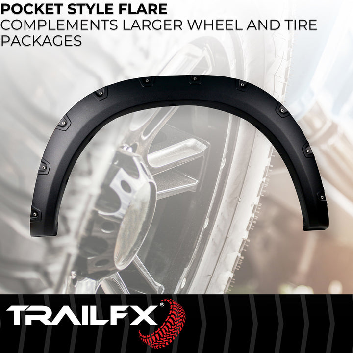 TrailFX TFD3004T Pocket Style Fender Flares for Ram 2500 and 3500