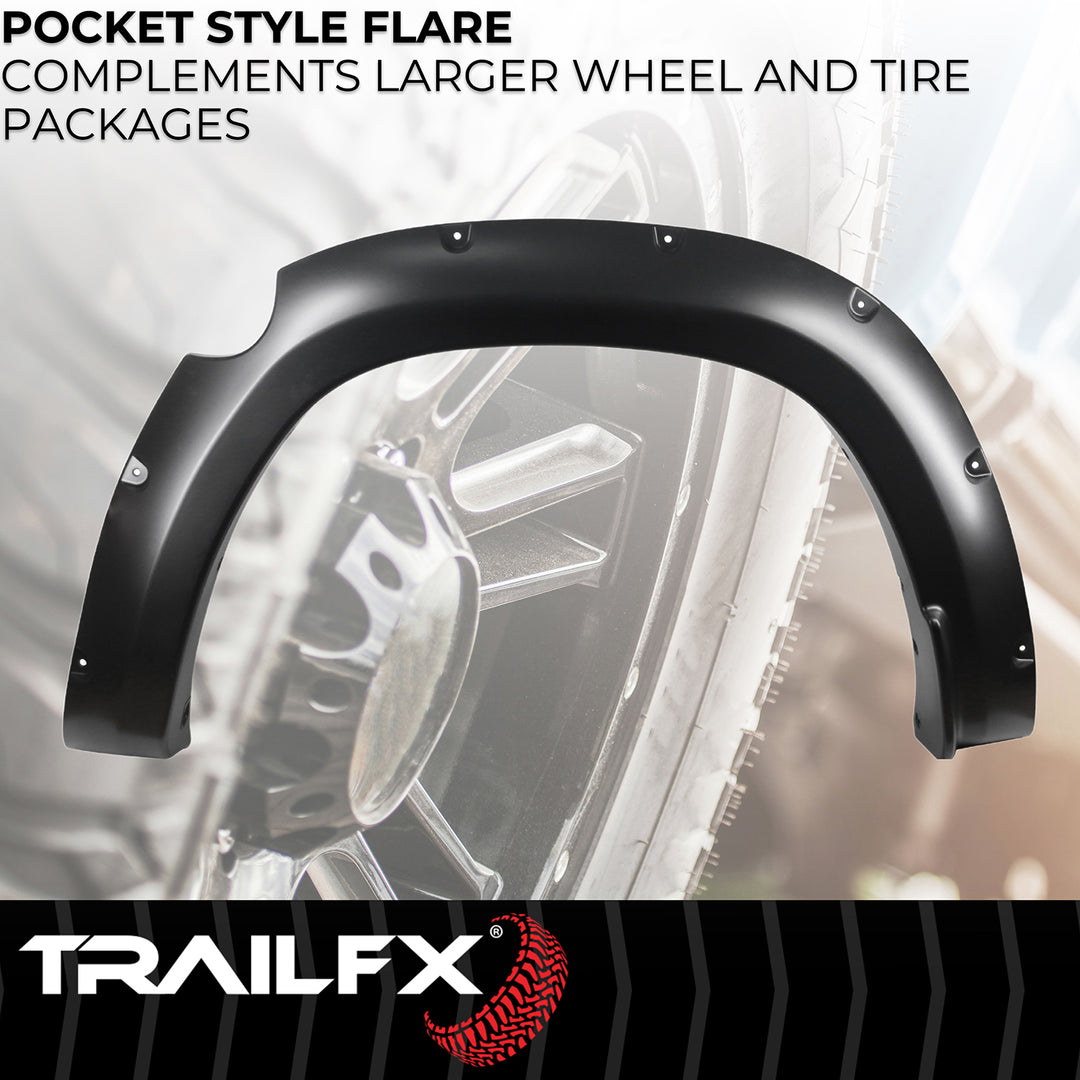 TrailFX TFD3005S Pocket Style Fender Flares for Ram 1500 (2019-2024)