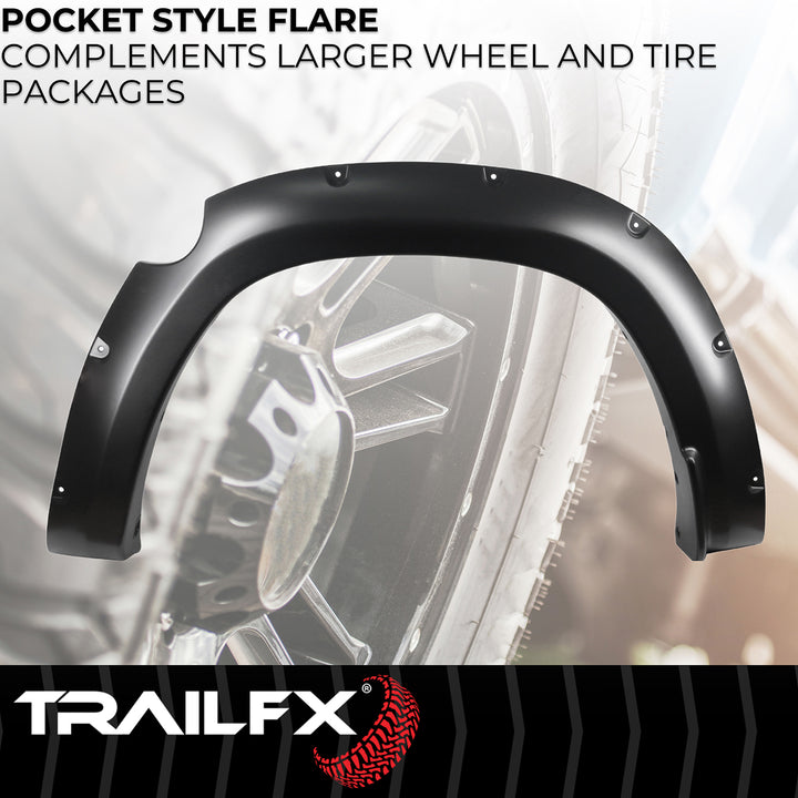 TrailFX TFD3005S Pocket Style Fender Flares for Ram 1500 (2019-2024)