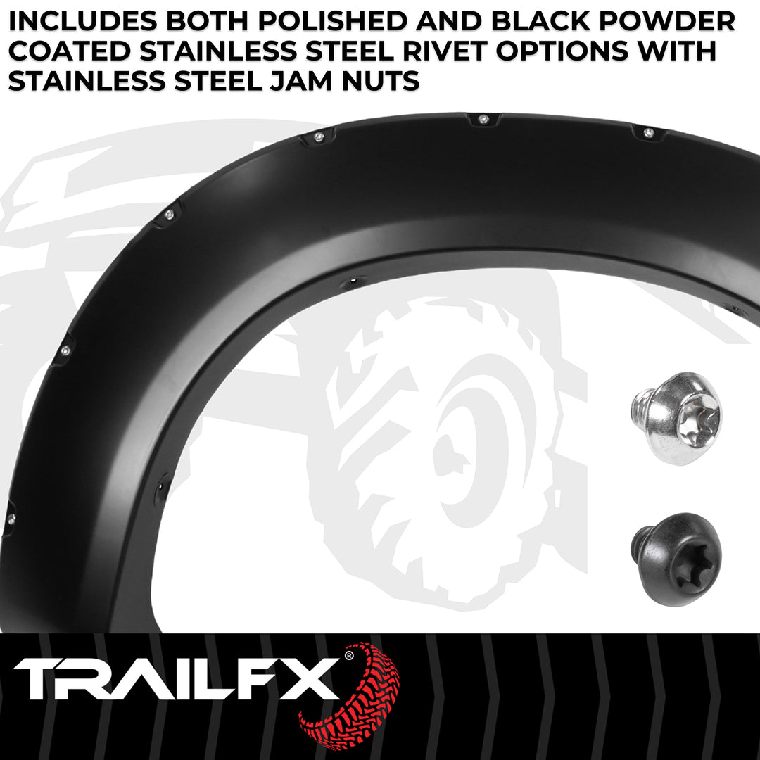 TrailFX TFF3005S Pocket Style Fender Flares for Ford Super Duty Trucks