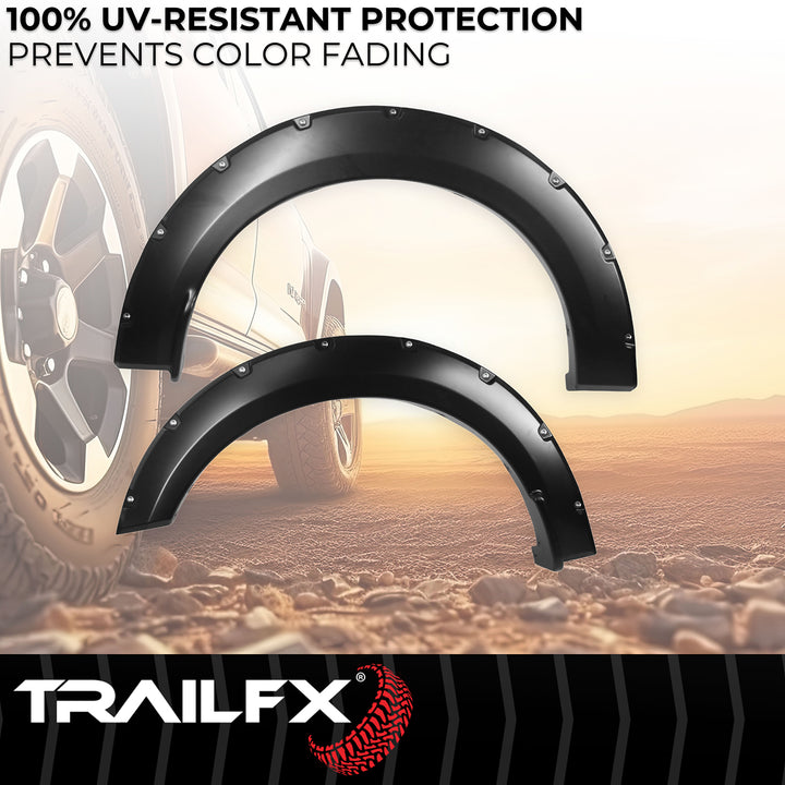 TrailFX TFF3006S Pocket Style Fender Flares for Ford F-150 (2018-2020) – Impact-Resistant Polypropylene with Customizable Finish