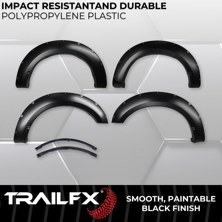 TrailFX TFF3007S Pocket Style Fender Flares for 2017-2020 Ford F-250 and F-350 Super Duty