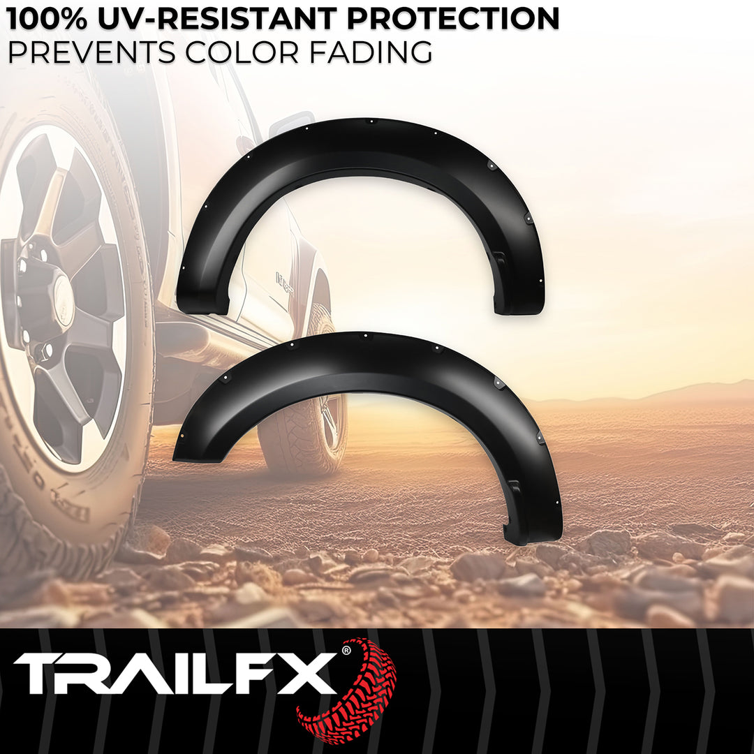 TrailFX TFF3007S Pocket Style Fender Flares for 2017-2020 Ford F-250 and F-350 Super Duty